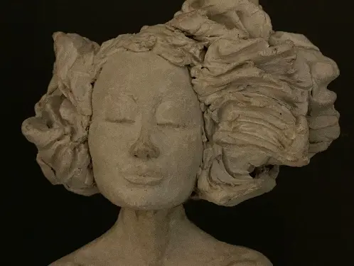 Buste en cours de réalisation